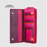 Кошелек женский кожаный VISCONTI RB55 Honolulu c RFID  Plum Multi  Сиреневый