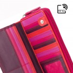 Кошелек женский кожаный VISCONTI RB55 Honolulu c RFID  Plum Multi  Сиреневый