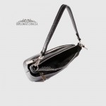 Сумка Женская BELLINI Ambra Кожаная Кросс боди на триотделения на молнии  BLACK floater Черный