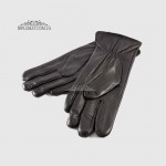 Перчатки женские VOGUE GLOVES K230 Кожаные Подкладка флис Черные LAMB BLACK Размер 7,5  Черный