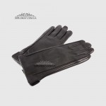 Перчатки женские VOGUE GLOVES K230 Кожаные Подкладка флис Черные LAMB BLACK Размер 7,5  Черный