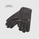 Перчатки женские VOGUE GLOVES K230 Кожаные Подкладка флис Черные LAMB BLACK Размер 8  Черный