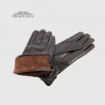 Перчатки женские VOGUE GLOVES K230 Кожаные Подкладка флис Черные LAMB BLACK Размер 8  Черный