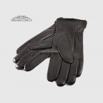 Перчатки женские VOGUE GLOVES K230 Кожаные Подкладка флис Черные LAMB BLACK Размер 8  Черный
