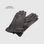 Перчатки женские VOGUE GLOVES K230 Кожаные Подкладка флис Черные LAMB BLACK Размер 8  Черный