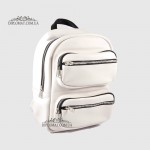 Рюкзак женский VALIENTE 1067 с двумя накладными карманами  PRADA Milk Молочный
