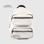 Рюкзак женский VALIENTE 1067 с двумя накладными карманами  PRADA Milk Молочный