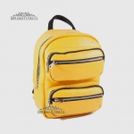 Рюкзак женский VALIENTE 1067 с двумя накладными карманами  PRADA Yellow Желтый