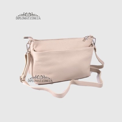 Сумка Женская EMANUELA FERRETTI 85147 Кожаная Средняя Через плечо BEJ floater