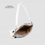Сумка Женская EMANUELA FERRETTI 85147 Кожаная Средняя Через плечо WHITE floater Белый/Бежевый