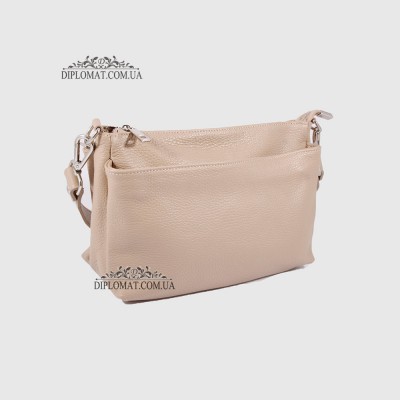 Сумка Женская EMANUELA FERRETTI 85147 Кожаная Средняя Через плечо TAUPE floater