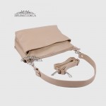 Сумка Женская EMANUELA FERRETTI 85147 Кожаная Средняя Через плечо TAUPE floater Серый