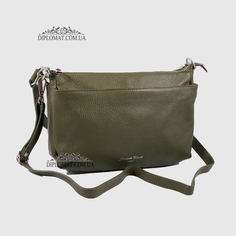Сумка Женская Кожаная EMANUELA FERRETTI 85147  GREEN floater Зеленый