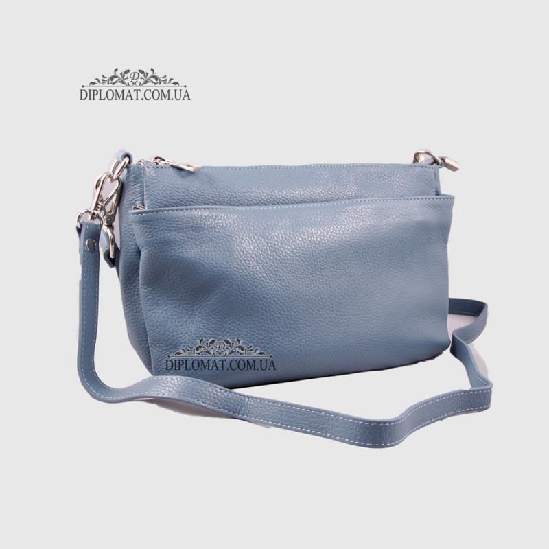 Сумка Женская EMANUELA FERRETTI 85147 Кожаная Средняя Через плечо BLUE floater Синий