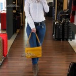 Сумка Женская EMANUELA FERRETTI 85147 Кожаная Средняя Через плечо  YELLOW FLOATER Желтый