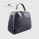 Сумка Женская Кожаная TERGAN 79136 На два основных отделения Среднего размера LACIVERT FLOATER Темно Синий Синий