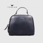 Сумка Женская Кожаная TERGAN 79136 На два основных отделения Среднего размера LACIVERT FLOATER Темно Синий Синий