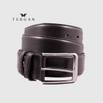 Ремень для джинс TERGAN 0305 кожаный  SIYAH RUSTIC Черный