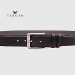 Ремень для джинс TERGAN 0305 кожаный  SIYAH RUSTIC Черный