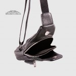 Рюкзак мужской через одно плечо EMANUELA FERRETTI 322021  BLACK floater Черный