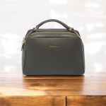 Женская кожаная сумка TERGAN 80380 YESIL FLOATER — Хаки