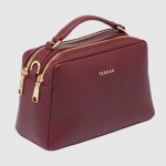 Женская кожаная сумка TERGAN 80380 BORDO FLOATER — Бордовый