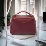 Женская кожаная сумка TERGAN 80380 BORDO FLOATER — Бордовый