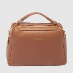 Женская кожаная сумка TERGAN 80380 TABA FLOATER — Рыжая кроссбоди