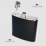 Кожаная Фляга TERGAN 0216 Из нержавеющей стали 5 oz  SIYAH VEGETAL 