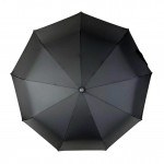 Зонт Полуавтомат Три Слона 34074  Pongee BLACK Черный