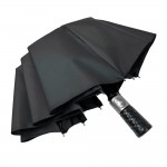 Зонт Полуавтомат Три Слона 34074  Pongee BLACK Черный