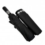 Зонт Полуавтомат Три Слона 34074  Pongee BLACK Черный