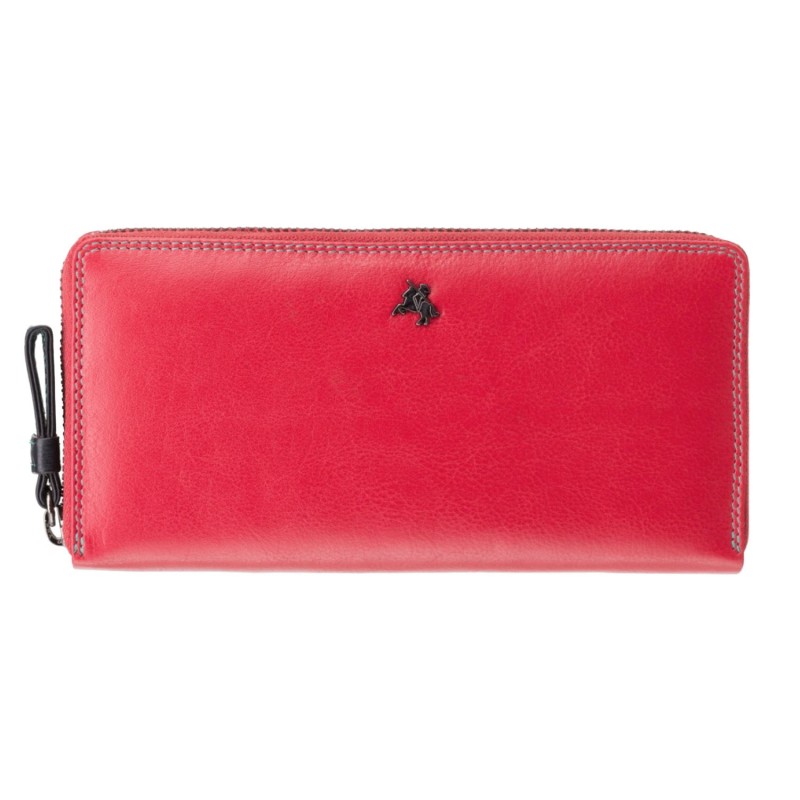 Кошелек женский на молнии VISCONTI SP79 Violet c RFID  Red/Multi 