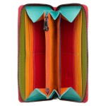Кошелек женский на молнии VISCONTI SP79 Violet c RFID  Red/Multi 