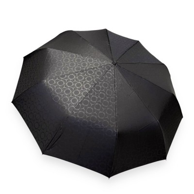 Зонт Полный Автомат Три Слона 37091 Ручка прямая прорезинованная Polyester BLACK