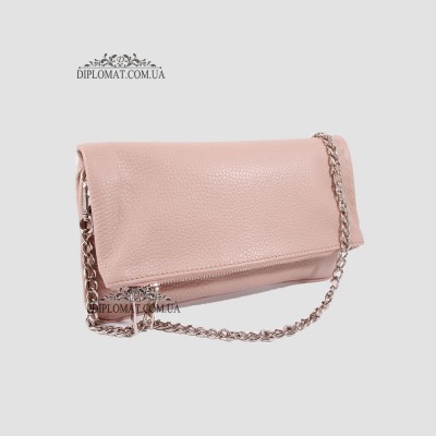 Сумка Женская EMANUELA FERRETTI 85503 Кожаная Маленькая Клач/Кросс боди На цепочкеNUDE FLOATER