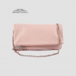 Сумка Женская EMANUELA FERRETTI 85503 Кожаная Маленькая Клач/Кросс боди На цепочке NUDE FLOATER Пудра
