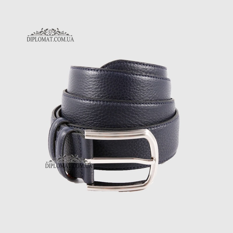 Ремень Джинсовый Кожаный TERGAN 0307  LACIVERT FLOATER Синий