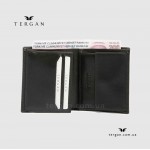 Портмоне мужское TERGAN 1408 кожаное с отделением для монет и карточек  SIYAH RUSTIC Черное  Черный