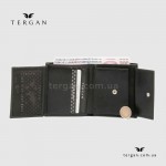 Портмоне мужское TERGAN 1408 кожаное с отделением для монет и карточек  SIYAH RUSTIC Черное  Черный