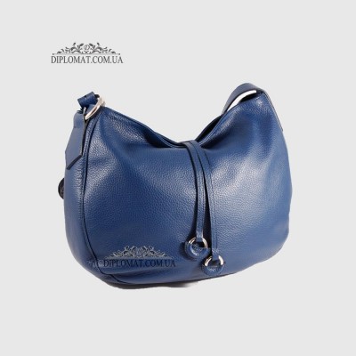 Сумка На плечо Женская  Кожаная Средняя BELLINI Cetina V0042 NAVY BLUE floater
