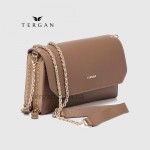 Клатч женский TERGAN 79671 Кожаный на два отделения на молнии TABA GUSEL 