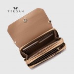 Клатч женский TERGAN 79671 Кожаный на два отделения на молнии TABA GUSEL 