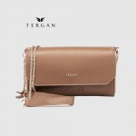 Клатч женский TERGAN 79671 Кожаный на два отделения на молнии TABA GUSEL 