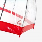 Зонт женский трость Fulton L041 Red Birdcage-1 Прозрачный с красным