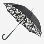Зонт женский трость полуавтомат Fulton L754-028148 Bloomsbury-2 Mono Floral, Чёрный 