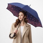 Зонт женский трость Fulton L754-036464 Bloomsbury-2 Scatter Star Navy&Pink, Тёмно-синий со звёздами