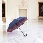 Зонт женский трость Fulton L754-036464 Bloomsbury-2 Scatter Star Navy&Pink, Тёмно-синий со звёздами