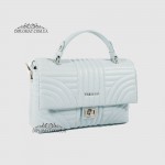Сумка Женская Кожаная TERGAN 79469 маленькая с кожаным ремнем на плечо MAVI BLUE METIS Голобой Голубой