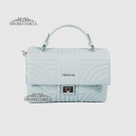 Сумка Женская Кожаная TERGAN 79469 маленькая с кожаным ремнем на плечо MAVI BLUE METIS Голобой Голубой